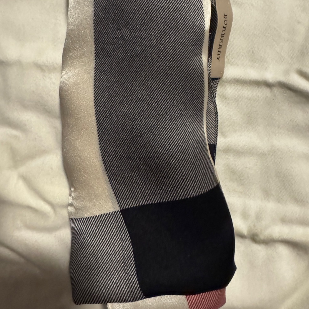 Burberry Black, Cream, and Pink Scarf